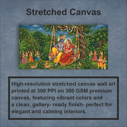 Divine Radha Krishna On Swing - Playful Love, Divine Grace